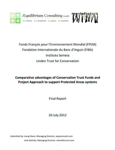 comparative advantages of conservation trust funds and project approach to support